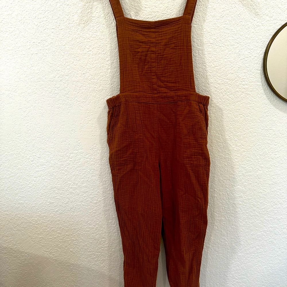 UpWest Burgundy Cotton Overalls Size S